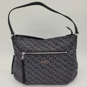 Kipling Sadie Hobo Gray Geometric Shoulder Bag